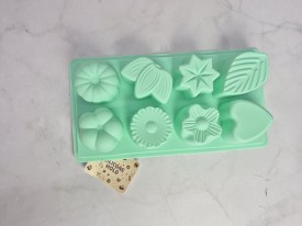 Molde silicona 8 mini flancitos altos formas surtidas